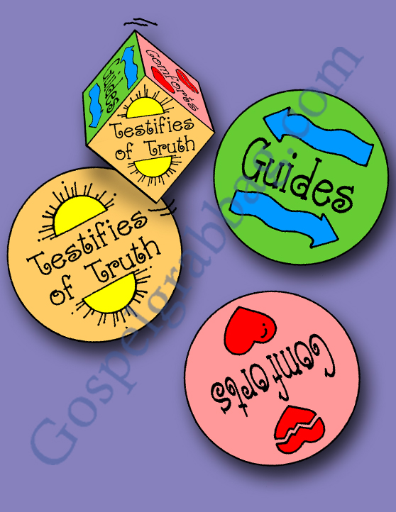 $1.50 - HOLY GHOST: LDS Activity Days - Learning and Living the Gospel - Goal 3, mark scriptures and discuss the holy ghost, family home evening, gospelgrabbag.com