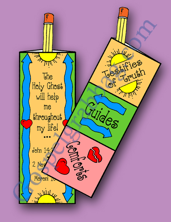 $1.50 - HOLY GHOST: LDS Activity Days - Learning and Living the Gospel - Goal 3, mark scriptures and discuss the holy ghost, family home evening, gospelgrabbag.com