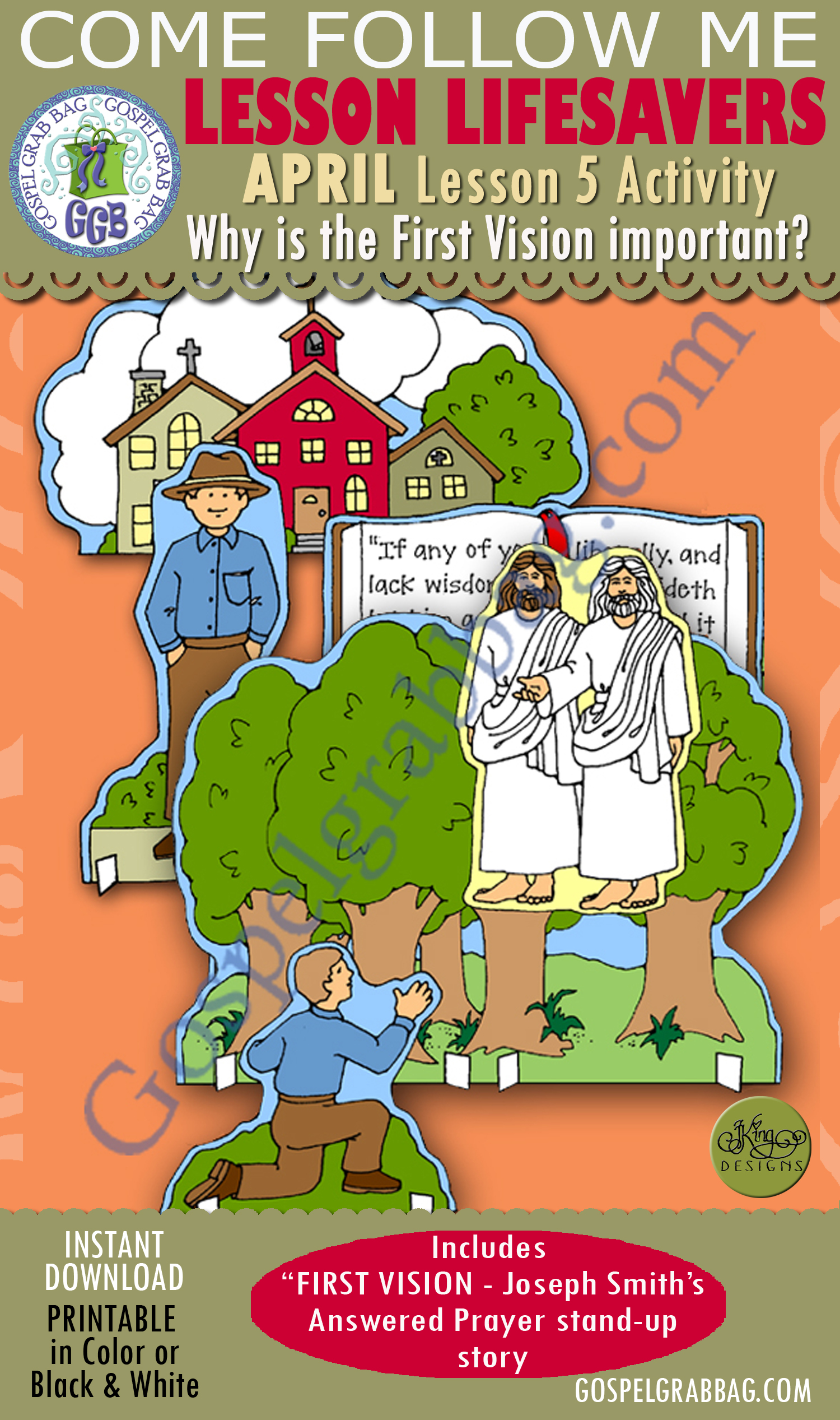 FIRST VISION Activity: Joseph Smith's Answered Prayer STAND-UP small presentation $2.50 FIRST VISION Activity: Joseph Smith's Answered Prayer STAND-UP small presentation