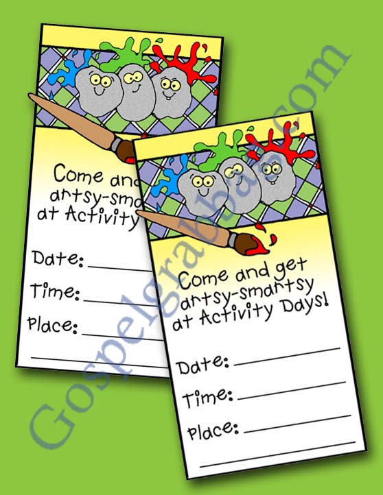 $1.50 - CREATIVITY: LDS Activity Days – Developing Talents - Goal 4, create works of art, Family Home Evening, gospelgrabbag.com