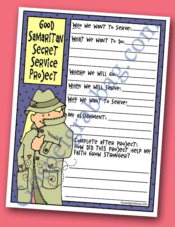 $1.00 - SERVICE - FAITH: LDS Lesson Ideas - Family Home Evening, parable of the good Samaritan, service project, faith grow stronger, family home evening, gospelgrabbag.com