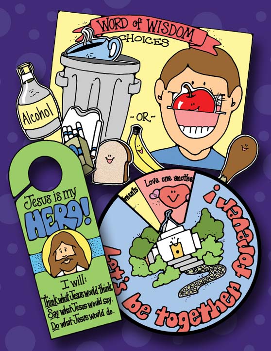 Sunday Savers preview - book covers – CTR-A - Choose the Right A - Primary Manual 2 activities, gospelgrabbag.com