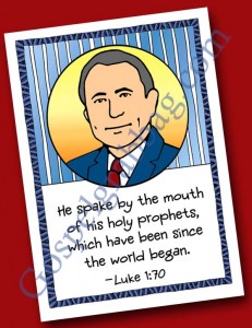 Luke 1:70 God Speaks Through Prophets scripture poster