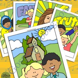 "The Church of Jesus Christ" Song Visuals for Primary Music practice songs, LDS Primary, Primary Sharing Time, Family Home Evening