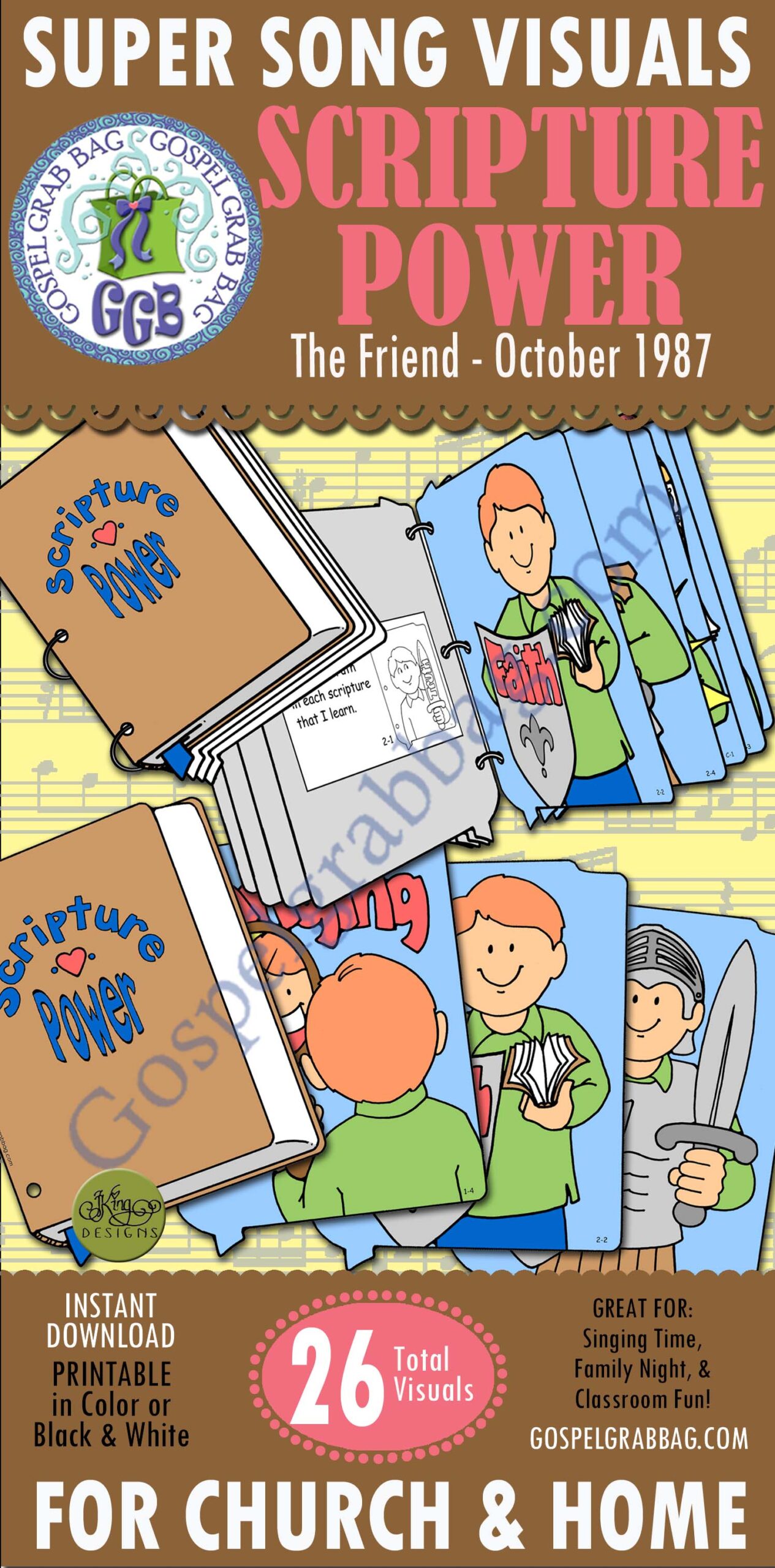 "Scripture Power" Song Visuals for Primary Music practice songs, LDS Primary, Primary Sharing