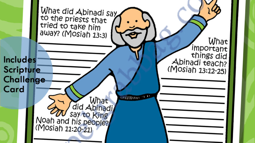 BOOK OF MORMON Prophet testifies of Jesus Christ ACTIVITY: Who Is Abinadi? Prophet poster