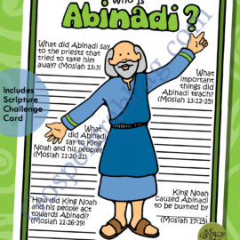 MISSIONARY WORK Activity “Who is Abinadi?” (prophet poster) Come Follow Me (Book of Mormon), Primary, Sunday School, Seminary, family home evening