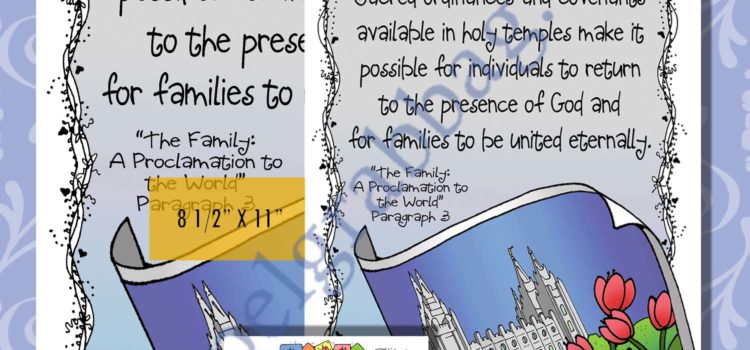 "Sacred Ordinances" The Family: A Proclamation to the World - Proclamation 3