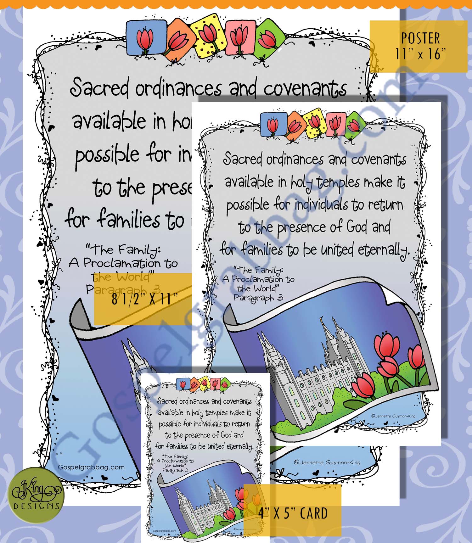 SCRIPTURE POSTER/CARD Proclamation 3 "Sacred Ordinances"