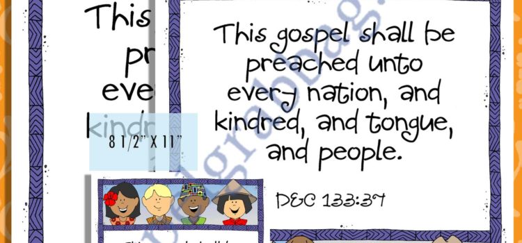 Missionary Work: Scripture Poster, Doctrine and Covenants 133:37, LDS Lesson Activity for: Primary, Youth, and Family Home Evening