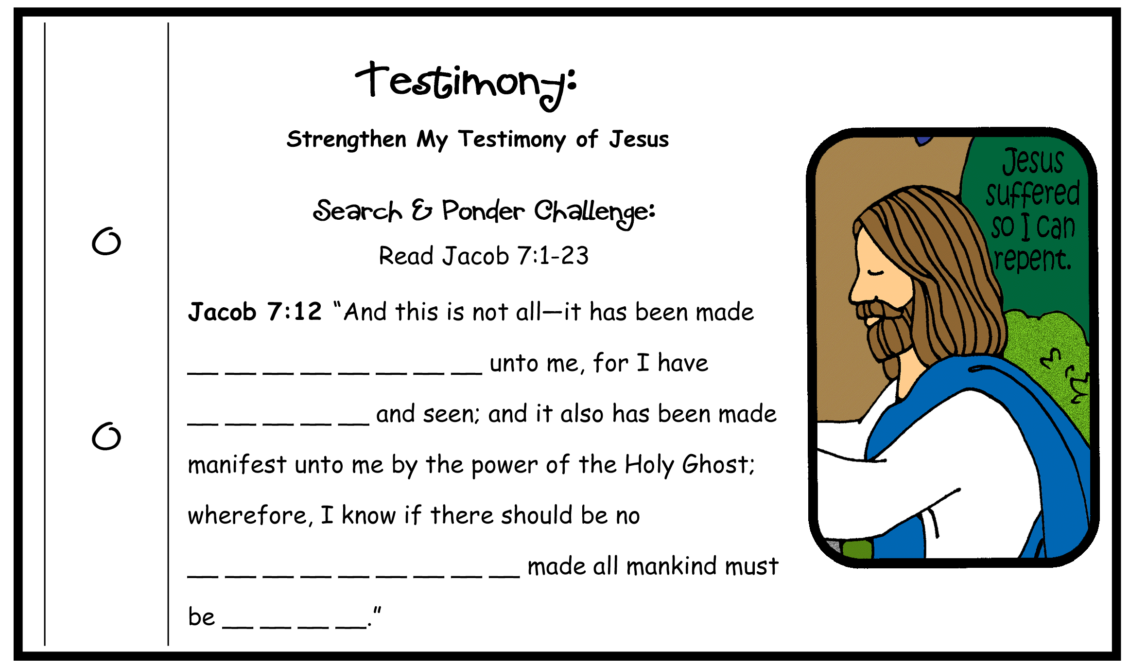 Scripture Challenge Jacob 7:12
