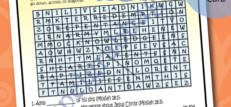 Baptismal Covenants: Alma Baptizes at the Waters of Mormon, Primary 4 Book of Mormon manual, lesson 12