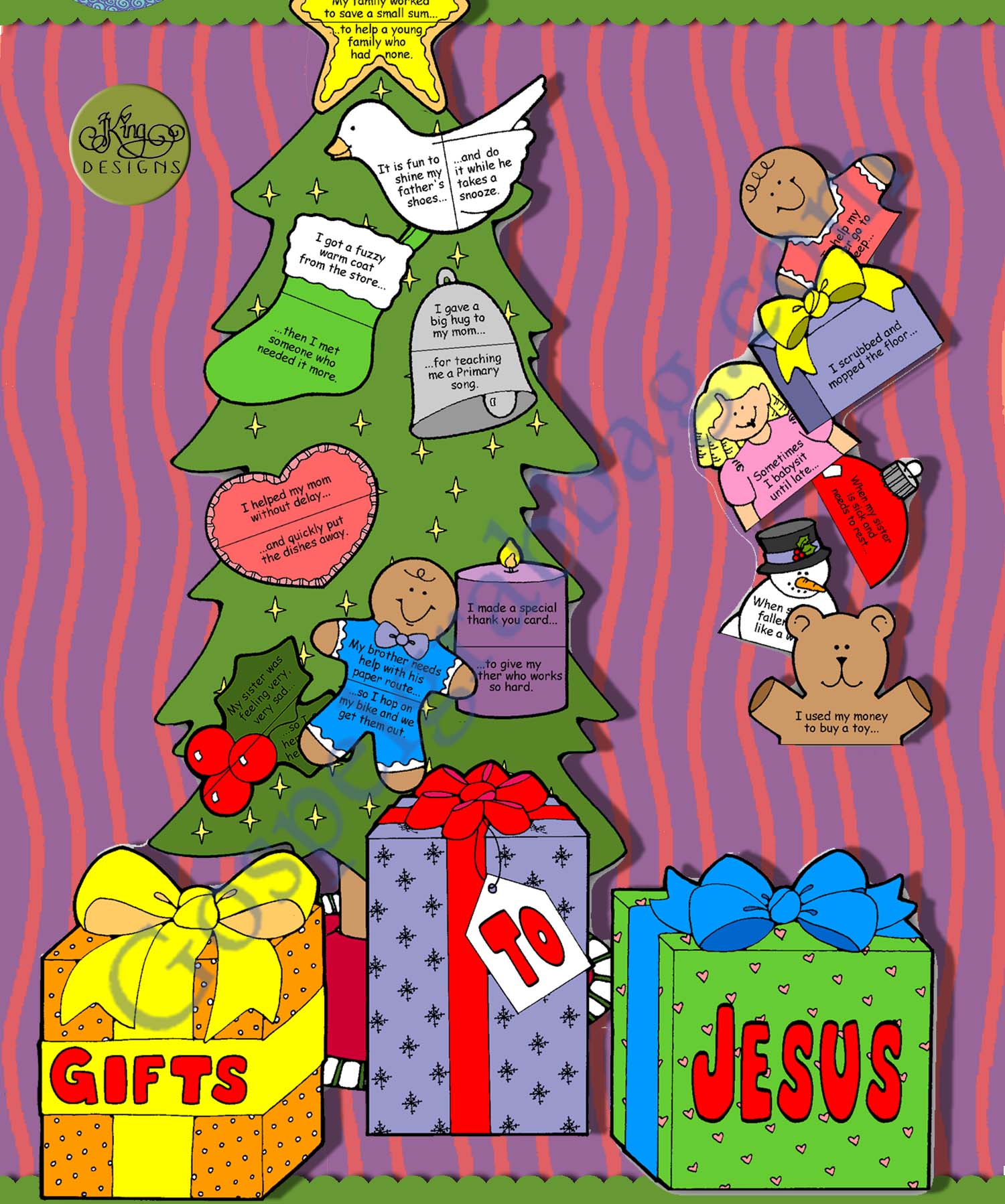 Gifts of Service Christmas tree pick-a-song
