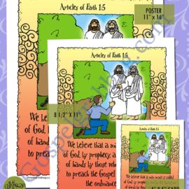 Missionary Work – Priesthood Authority – Ordinances: Scripture Poster, Articles of Faith 1:5, LDS Lesson Activity for: Primary, Youth, and Family Home Evening