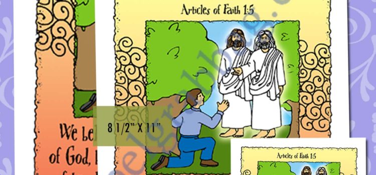 Missionary Work – Priesthood Authority – Ordinances: Scripture Poster, Articles of Faith 1:5, LDS Lesson Activity for: Primary, Youth, and Family Home Evening