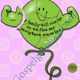 My Family Will Rise Up - scripture muscles balloon puzzle