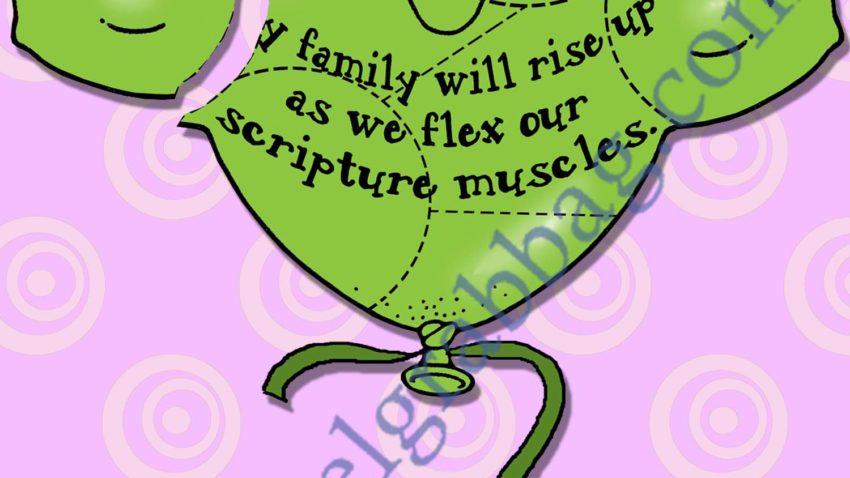 My Family Will Rise Up - scripture muscles balloon puzzle