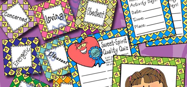 Sweet Spirit: Lesson Activity – Activity Days Goal 3 Serving Others, sweet-spirit qualities, respect, kindness SWEET SPIRIT Quality Game, Quiz, and Mirror Motivators - Children & Youth Goals