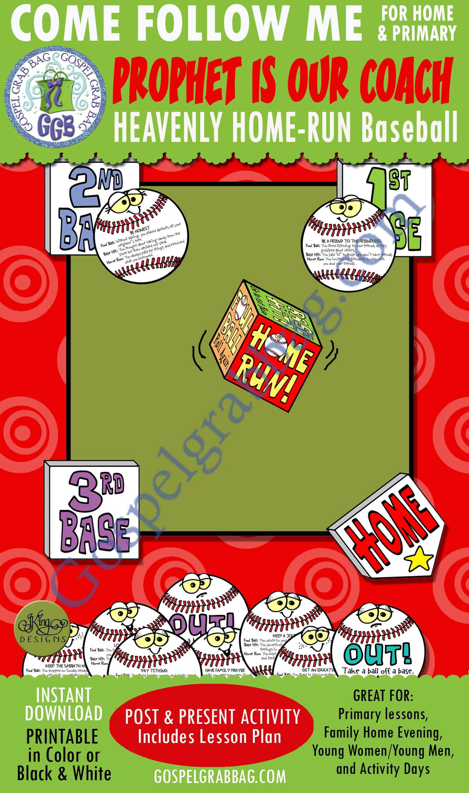 $3.50 POST-AND-PRESENT Activity for Come Follow Me – Primary and Home (family home evening), LDS, Christian, Bible Study