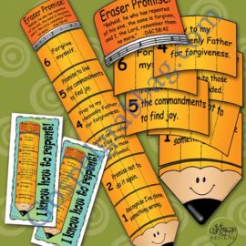 ERASER PROMISES poster activity on REPENTANCE