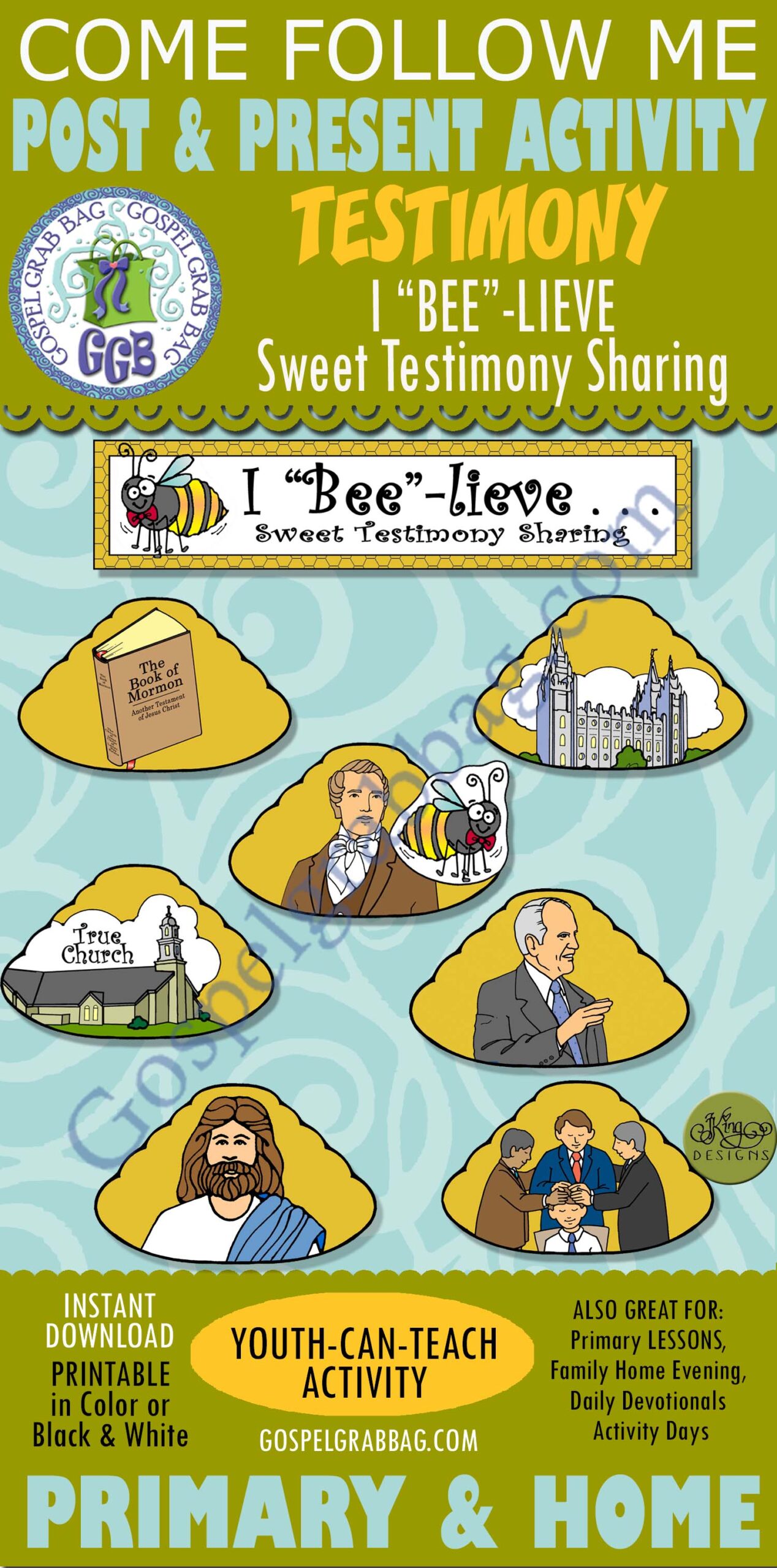 I BEE-LIEVE SWEET TESTIMONY Post-and-Present Activity