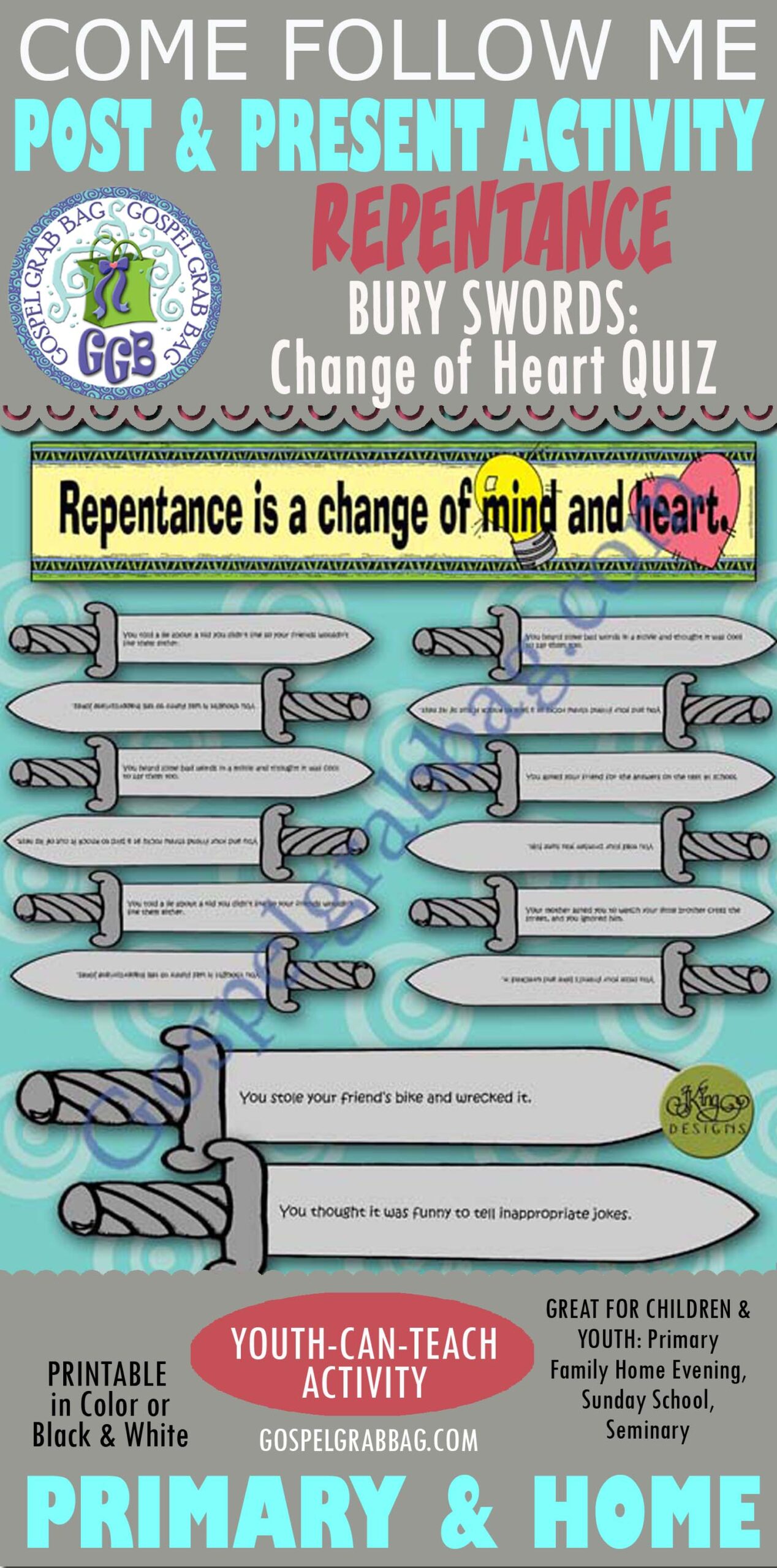 Anti-Nephi-Lehies – Repentance is a change of mind and heart. BURYING SWORDS Change of Heart Quiz