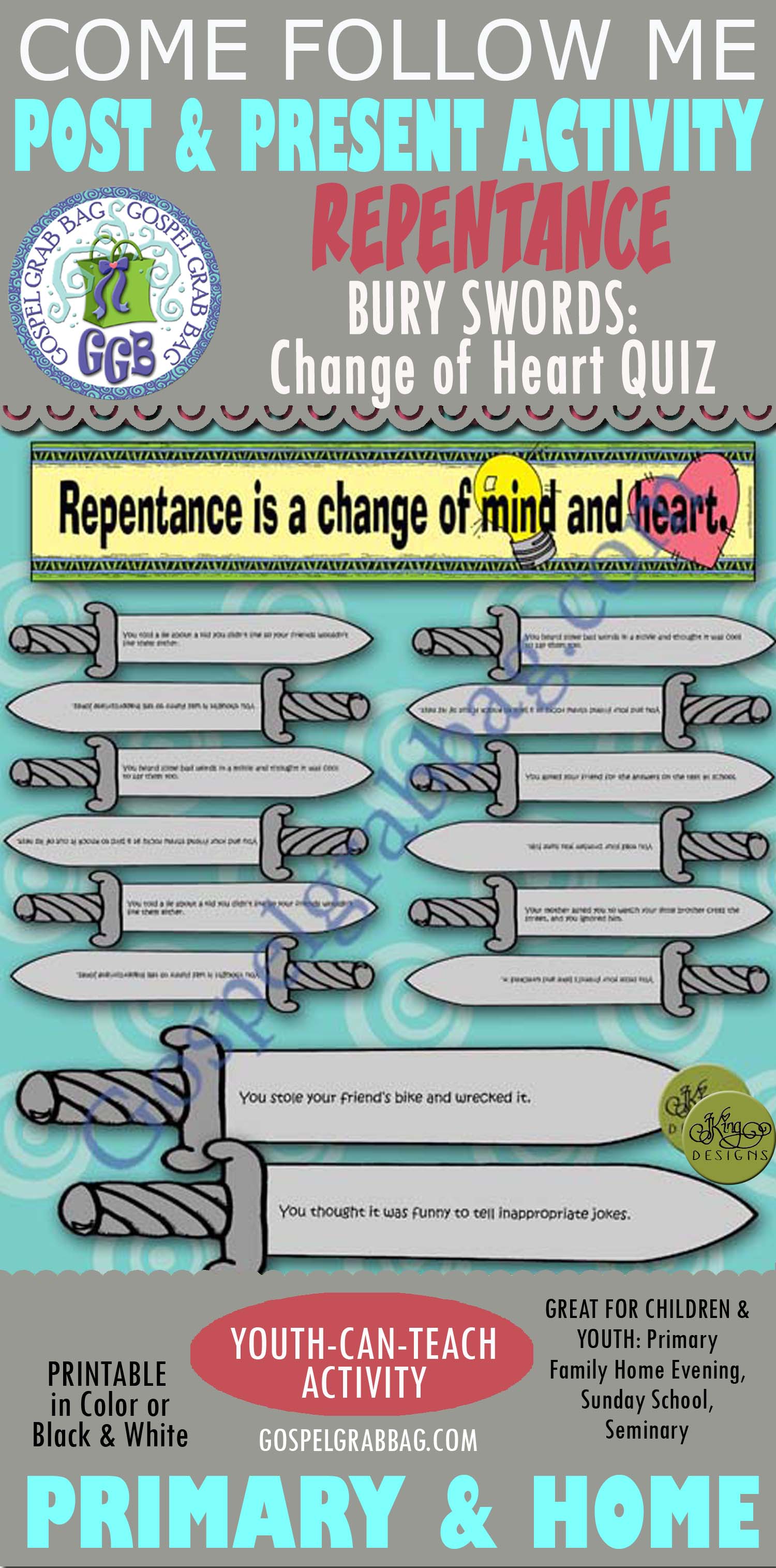 Anti-Nephi-Lehies – Repentance is a change of mind and heart. BURYING SWORDS Change of Heart Quiz