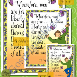 2 Nephi 2:27 scripture poster/card set