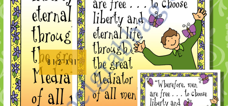 2 Nephi 2:27 scripture poster/card set
