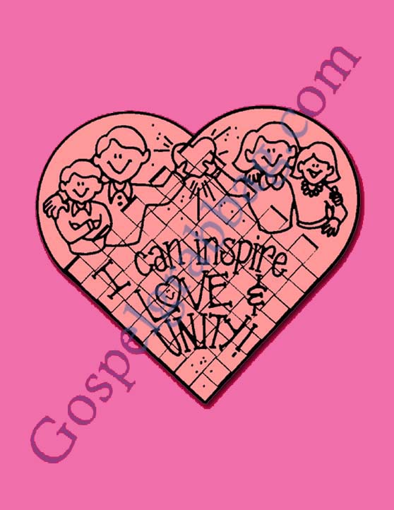 LOVE & SERVICE - Activity: Woven-Heart Message, Doctrine and Covenants Primary Lesson 16: The Saints Gather to Kirtland, Ohio, Primary lesson activities, Sunday Savers book & CD-ROM, GospelGrabBag.com