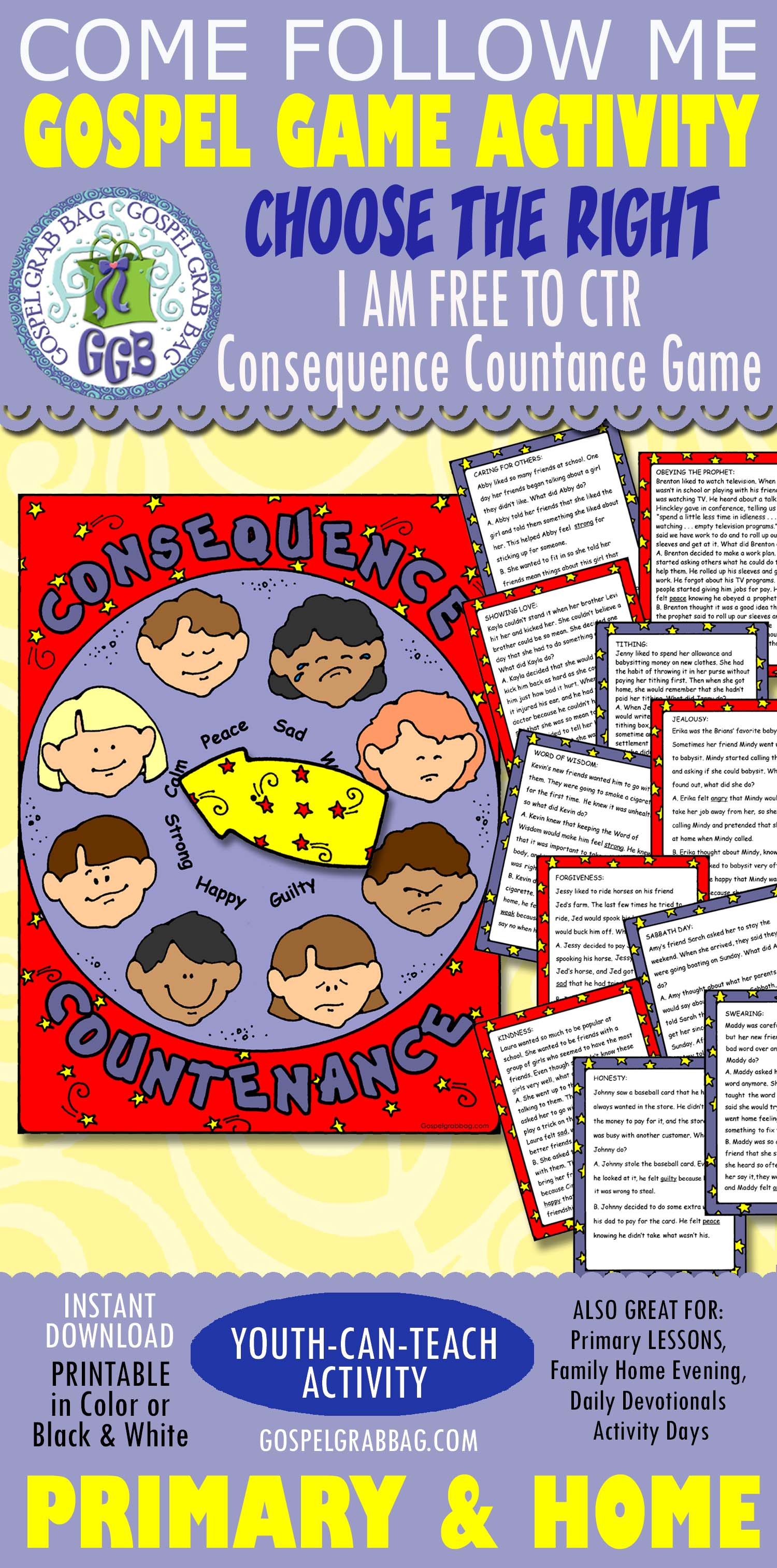 POST-AND-PRESENT Activity I Am Free to Choose the Right – Consequences Countenance Game