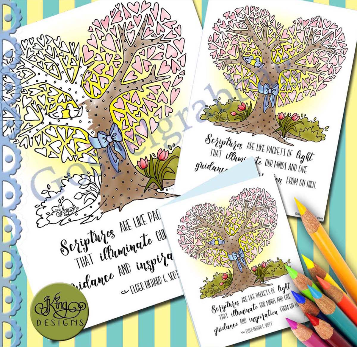 $2.00 Quotes to Color - ColorQuotes for May Theme: Prophets and Revelation PRINTABLES, LESSON 1 Why is it important to study the scriptures?, printables, GospelGrabBag.com