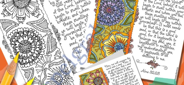 ALMA 32:28 ColorQuote illustrated scripture page, card