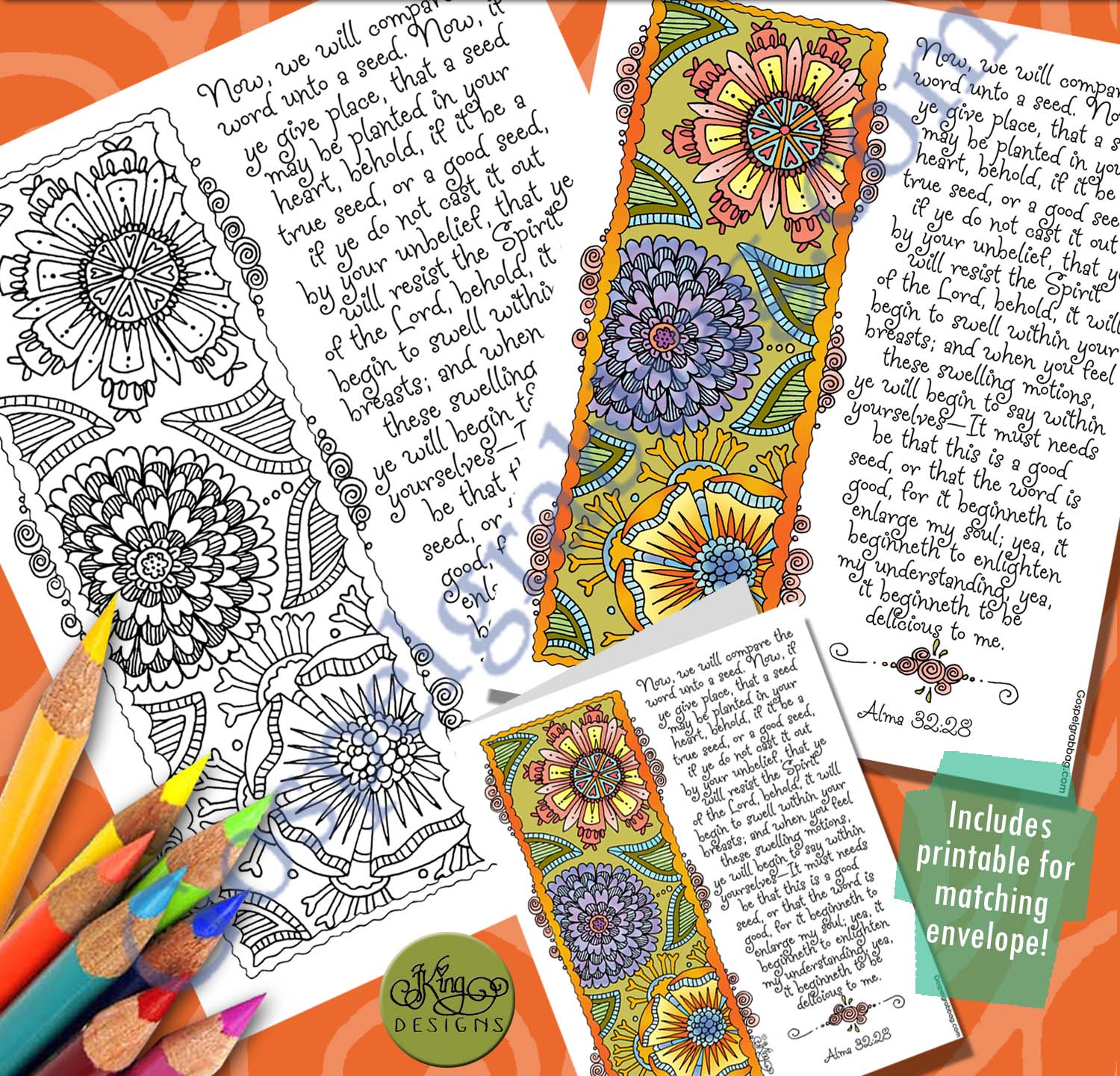 ALMA 32:28 ColorQuote illustrated scripture page, card