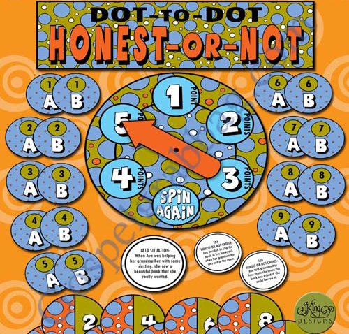 HONESTY: Post-and-Present Activity for Sharing Time or Family Home Evening: Dot-to-Dot, Honest-or-Not, GospelGrabBag