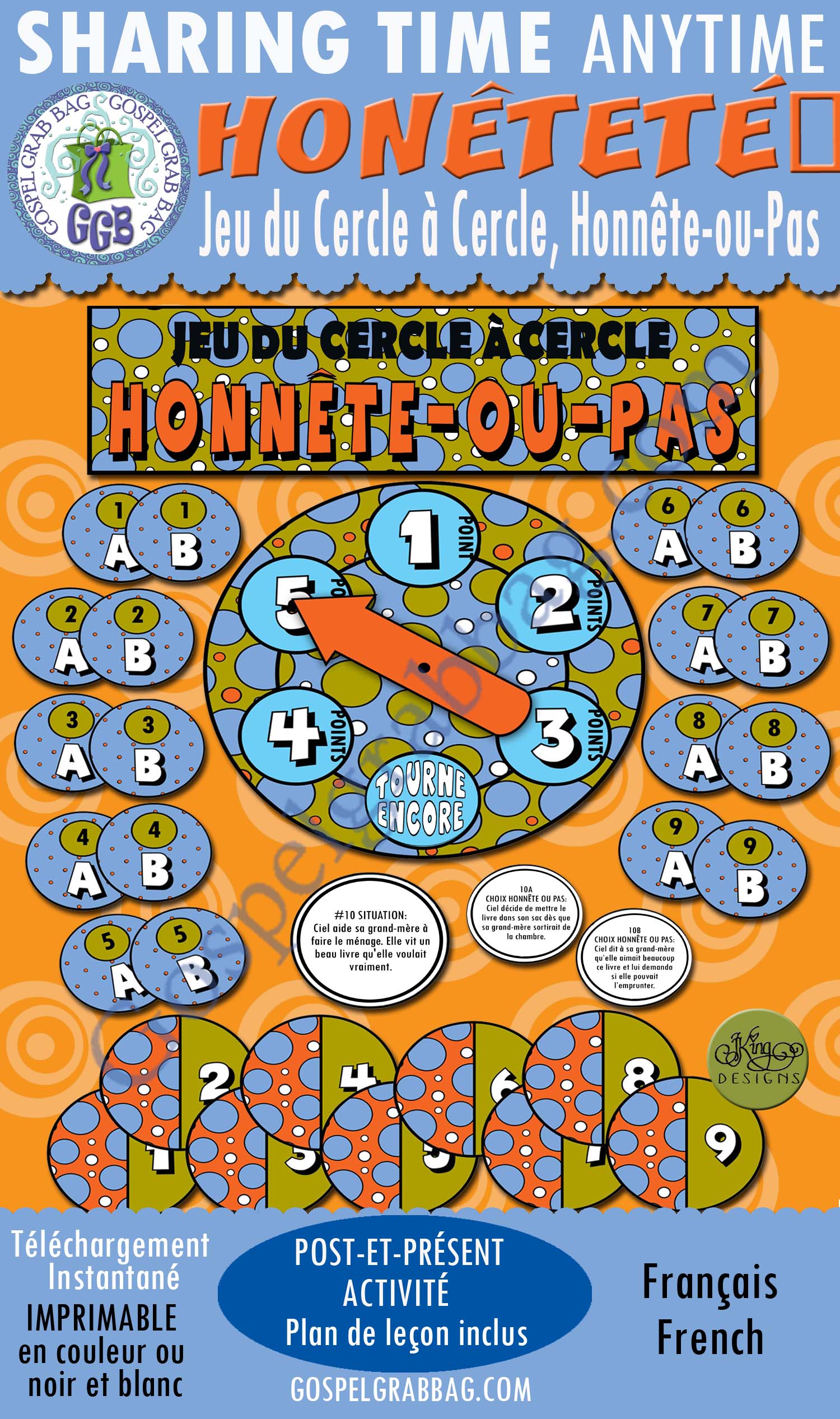 $3.50 HONESTY Activity: "Dot-to-Dot, Honest-or-Not? Game JEU du Cercle à Cercle, Honnête-ou-PAS - COME FOLLOW ME September Week 6 Lesson Follow Me, "Why is it important to be honest?" FRENCH