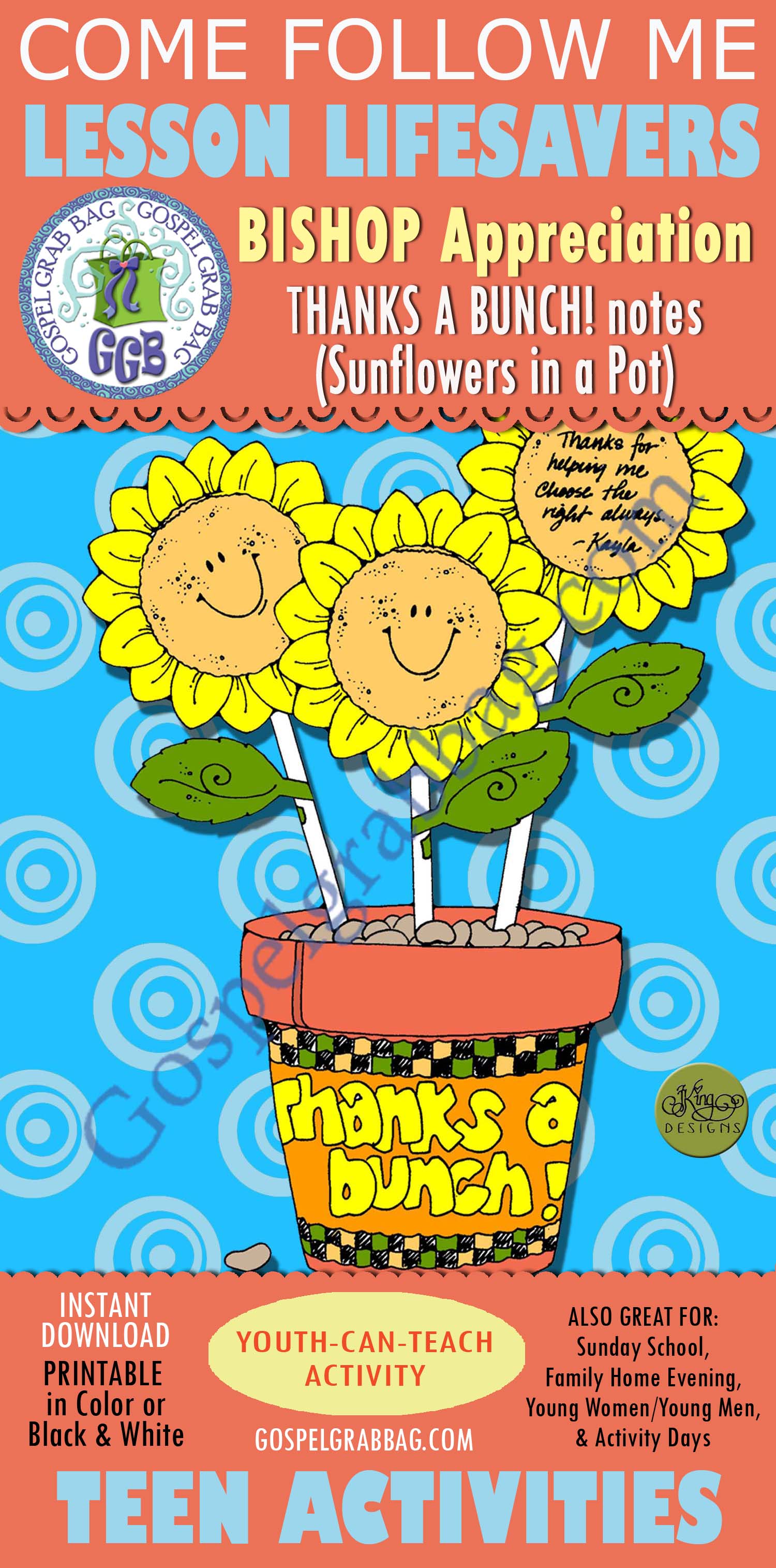 Thanks a Bunch! sunflower pot (appreciation gift)