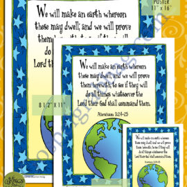 Abraham 43:24-25 SCRIPTURE POSTER & CARDS, Creation, Plan of Salvation, Primary Sharing Time, Come Follow Me, GospelGrabBag.com