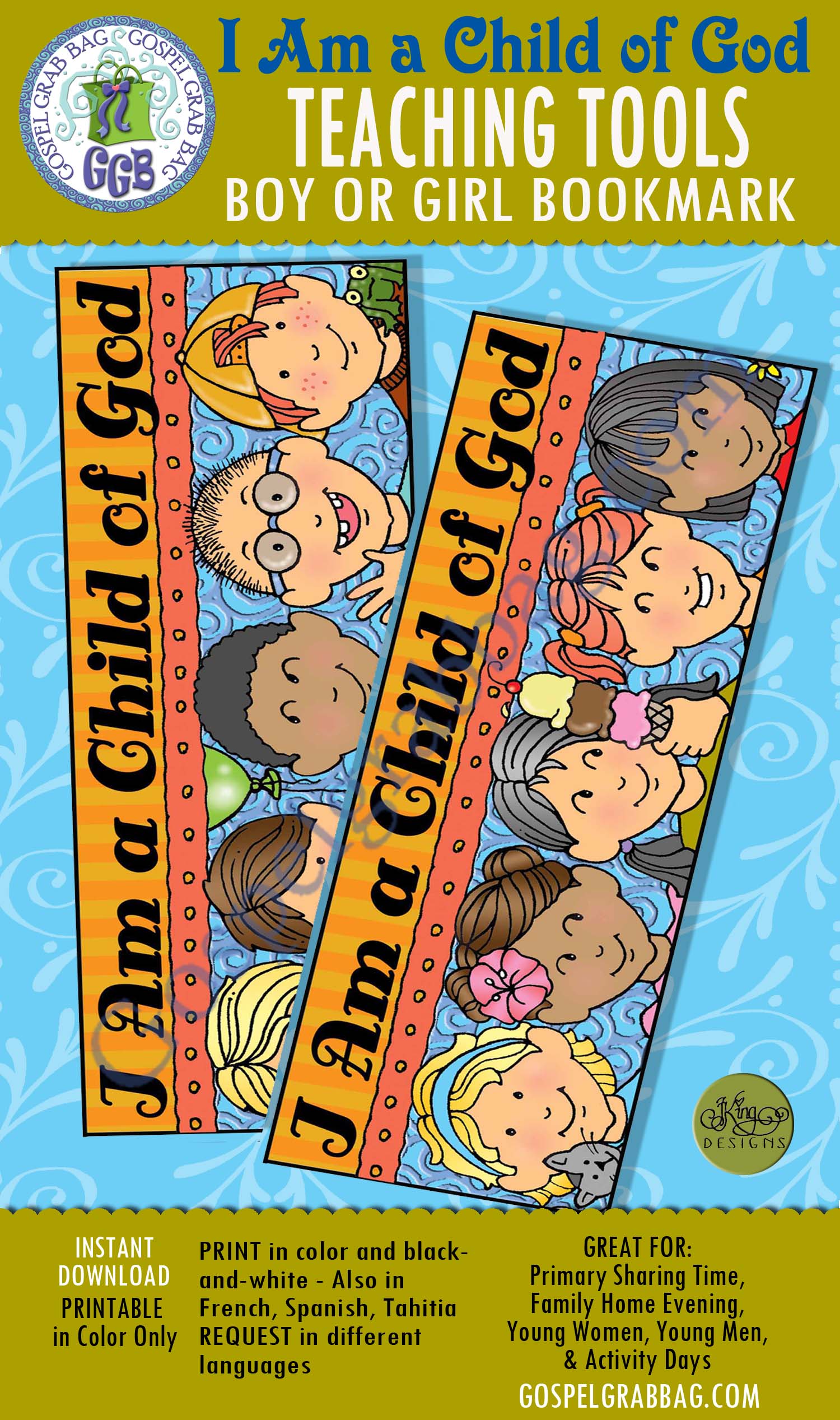 I Am a Child of God bookmark