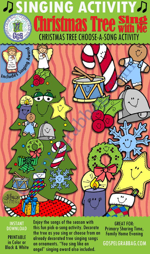 Singing Activity: Christmas Tree Sing With Me" Christmas Song Pick-a-Song $3.00 Singing Activity: Christmas Tree Sing With Me" Christmas Song Pick-a-Song, GospelGrabBag.com