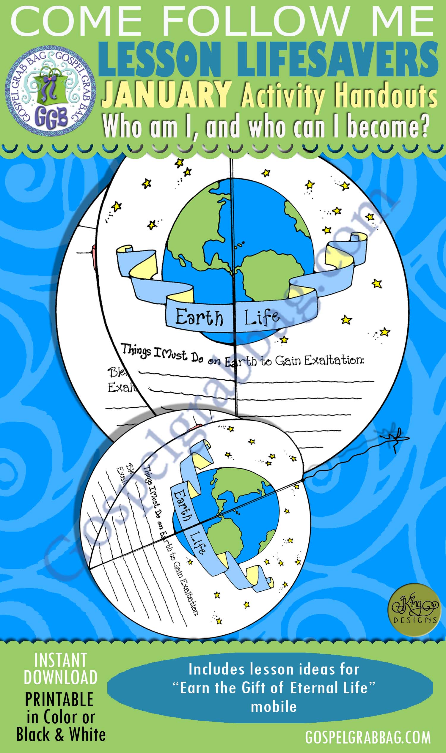 January Lesson 5 - Come Follow Me "Who am I, and who can I become?" ACTIVITY: Earn the Gift of Eternal Life mobile $1.75 January Lesson 5 - Come Follow Me "Who am I, and who can I become?" ACTIVITY: Earn the Gift of Eternal Life mobile