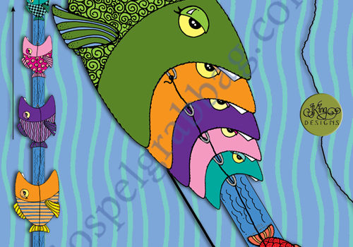 $3.00 BIG BITE FISH memorize-a-song, pick-a-song, or singing meter, Primary Singing Fun Activities, Music Leaders, practice songs, sacrament meeting presentation, GospelGrabBag.com