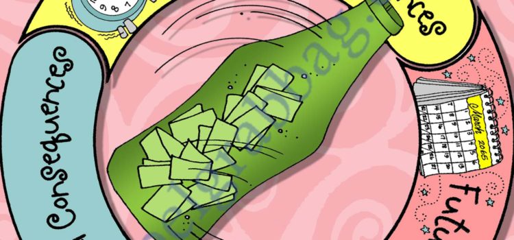CHOOSING A CONSEQUENCE spin-the-bottle