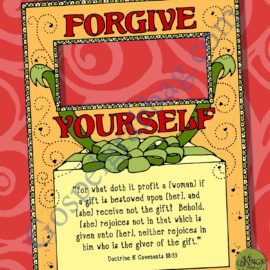 $1.75 REPENTANCE - FORGIVENESS - Come Follow Me - Young Women LESSON LIFESAVER Activitiy: Forgive Yourself mirror motivator, LESSON LIFESAVER, Young Women handout, GospelGrabBag.com