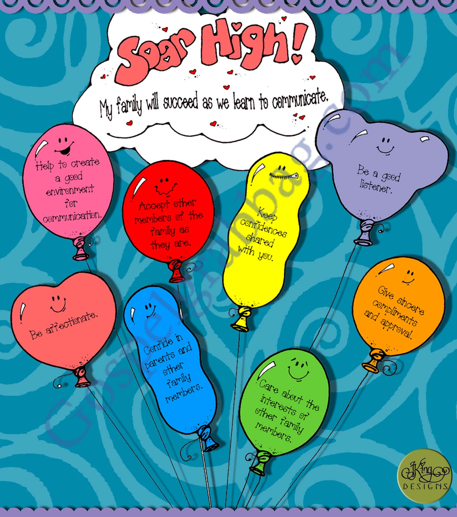$1.75 FAMILY COMMUNICATION - LOVE - FORGIVENESS - Come Follow Me - Young Women LESSON LIFESAVER Activitiy: Communicate with My Family - Soar High! family balloon bouquet