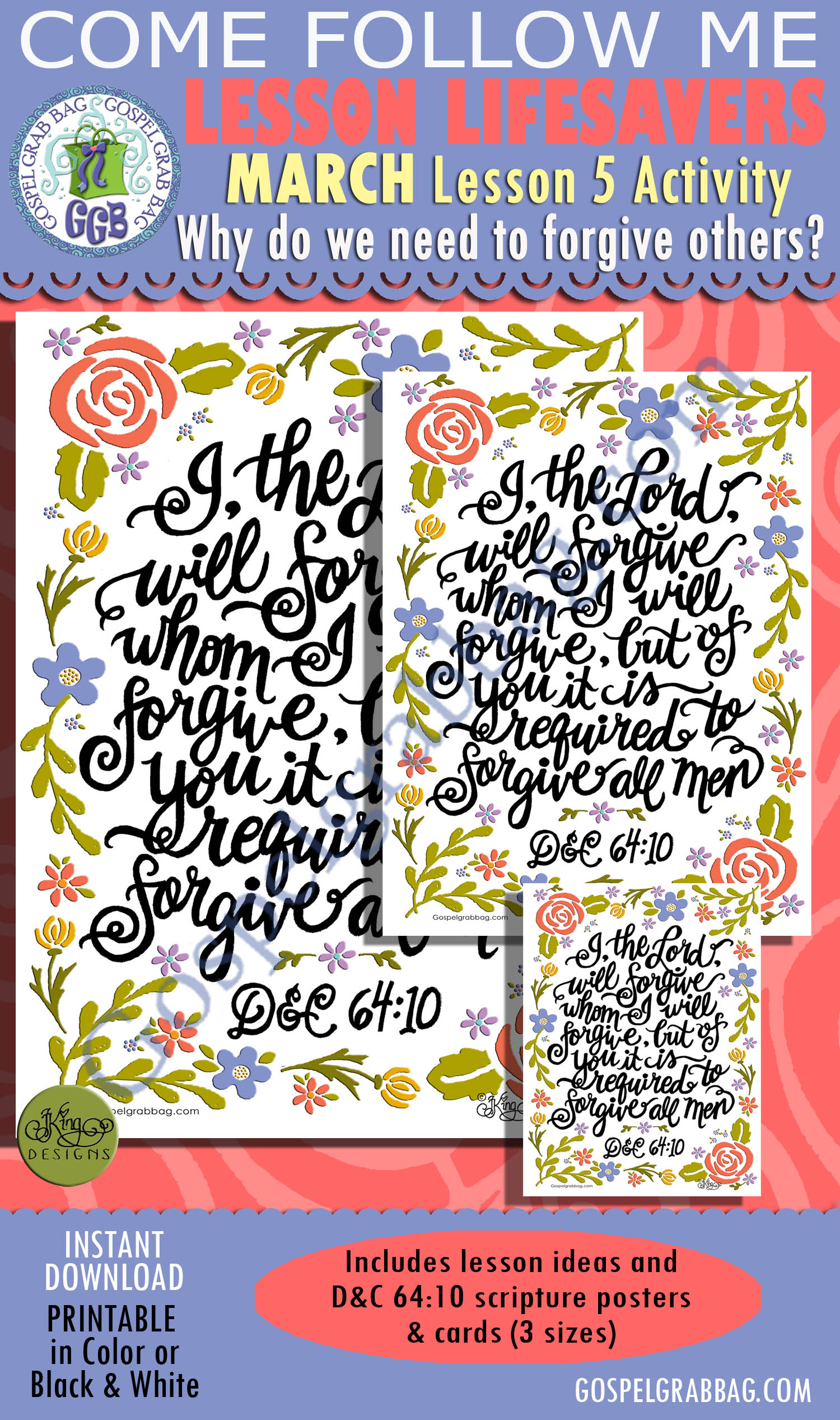 MARCH Lesson 5 Come Follow Me "Why do we need to forgive others?" ACTIVITY: D&C 64:10 Forgive all men, Scritpure Poster / Cards $2.00 MARCH Lesson 5 Come Follow Me "Why do we need to forgive others?" ACTIVITY: D&C 64:10 Forgive all men, Scritpure Poster / Cards