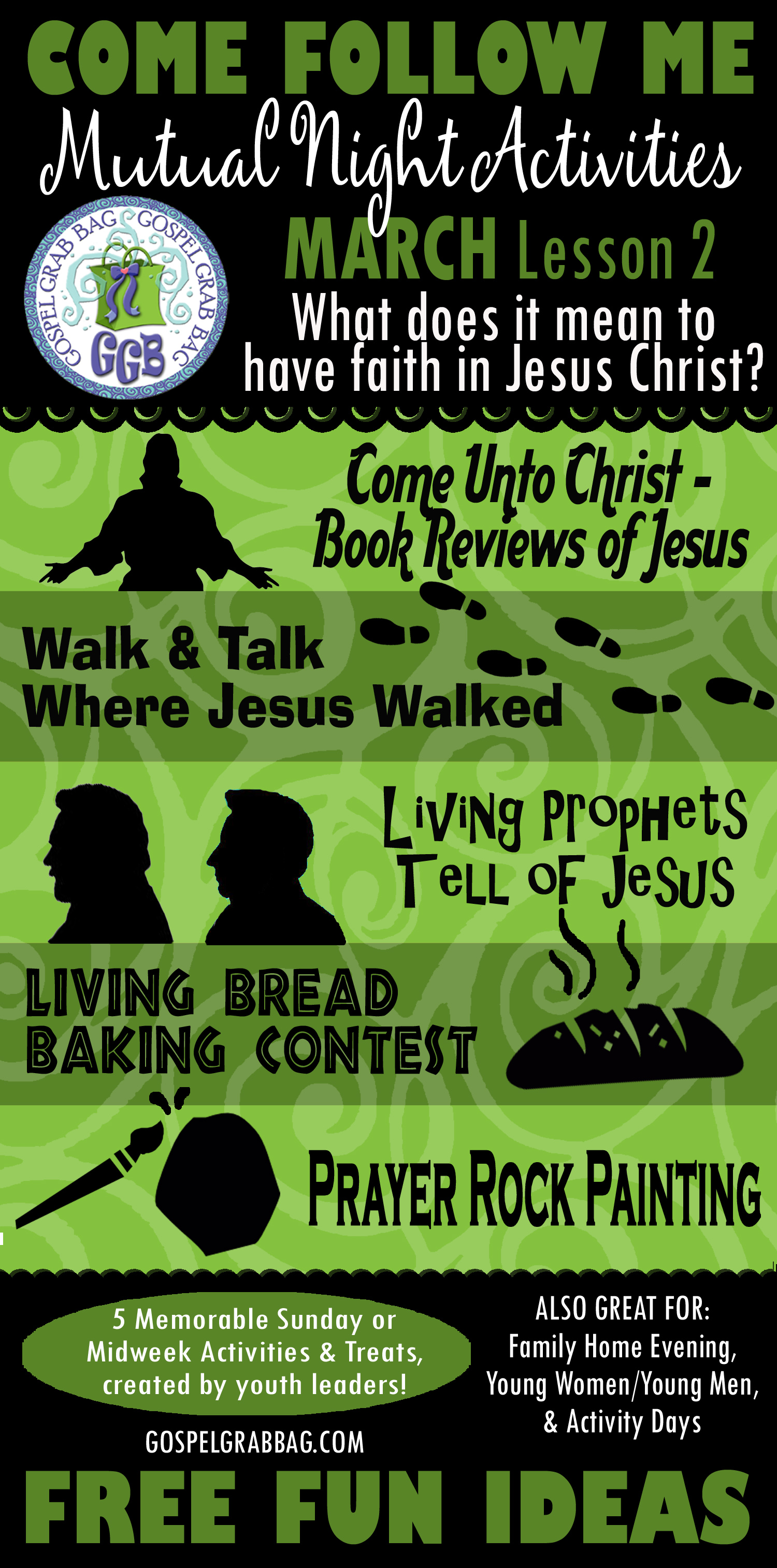 MUTUAL NIGHT IDEAS: March Lesson #2 Come Follow Me Lesson Activities - Theme: "What does it mean to have faith in Jesus Christ?", GospelGrabBag.com MUTUAL NIGHT IDEAS: March Lesson #2 Come Follow Me Lesson Activities - Theme: "What does it mean to have faith in Jesus Christ?", GospelGrabBag.com