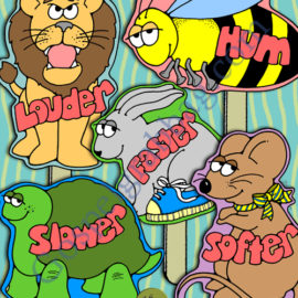 $3.00 FOLLOW THE SIGNS pick-a-song and singing commands: Primary Music Singing Time Activities to Motivate Children to Sing, download from GospelGrabBag.com