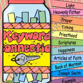 $3.00 KEYWORD CONNECTION pick-a-song to match keyword: Primary Music Singing Time Activities to Motivate Children to Sing, download from GospelGrabBag.com