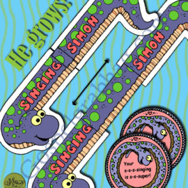 $3.00 SINGING SIMON singing meter and commands: Primary Music Singing Time Activities to Motivate Children to Sing, download from GospelGrabBag.com